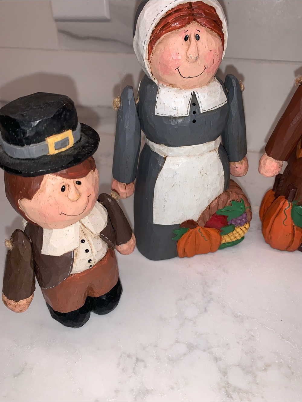Vtg Eddie Walker Midwest of Cannon Falls Hand-Painted Thanksgiving Set - Picture 5 of 10